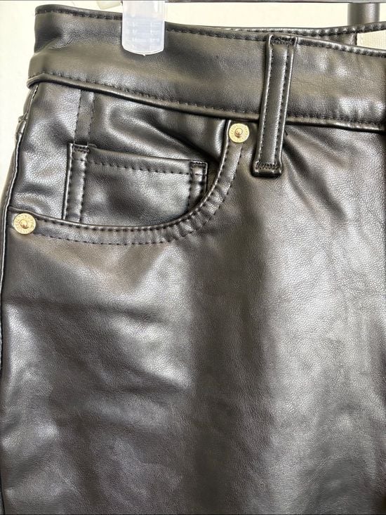 Universal Thread Black Faux Leather Skinny Jeans 8R 5