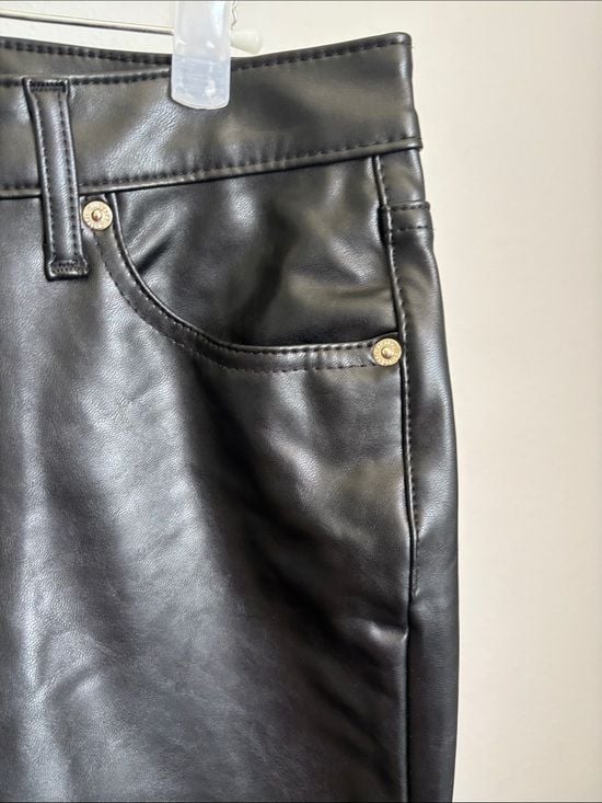 Universal Thread Black Faux Leather Skinny Jeans 8R 6