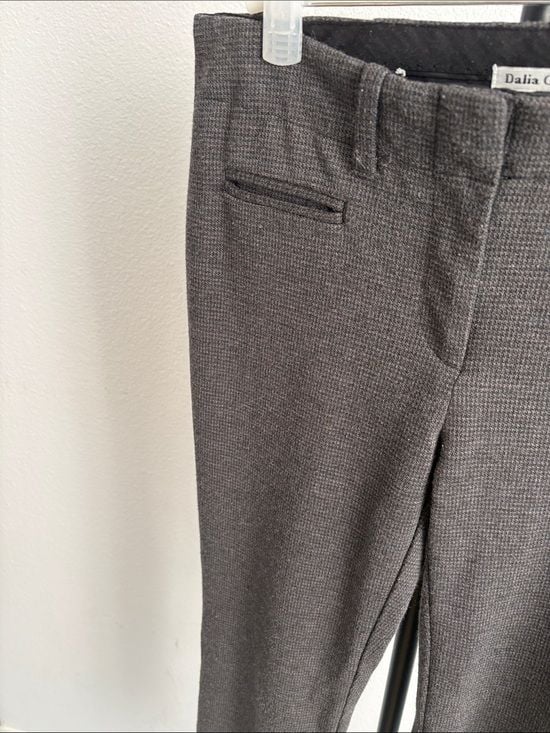 Dalia Collection Women's Slim Straight Trousers - Charcoal Gray 2 4