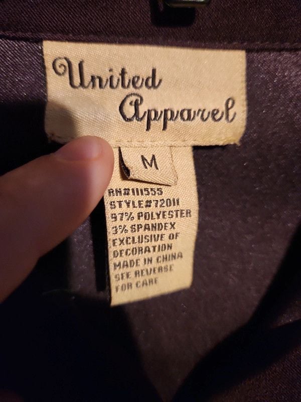 Vintage United Apparel Faux Suede Embroidered Floral Button-Up Shirt Jacket - Size Medium 3
