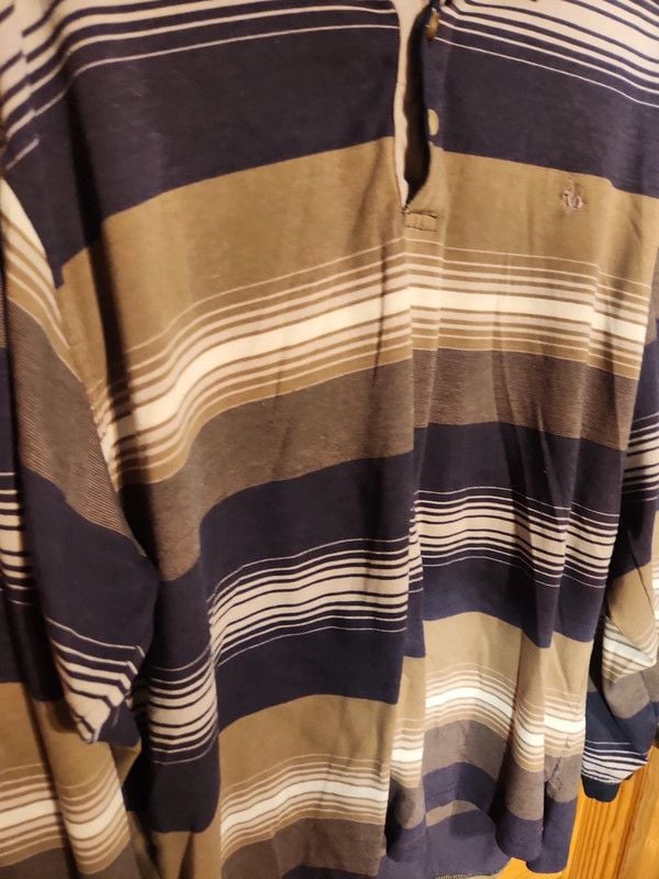 Vintage 90s Knights of the Round Table Striped Long Sleeve Polo Shirt - Men's XL 6