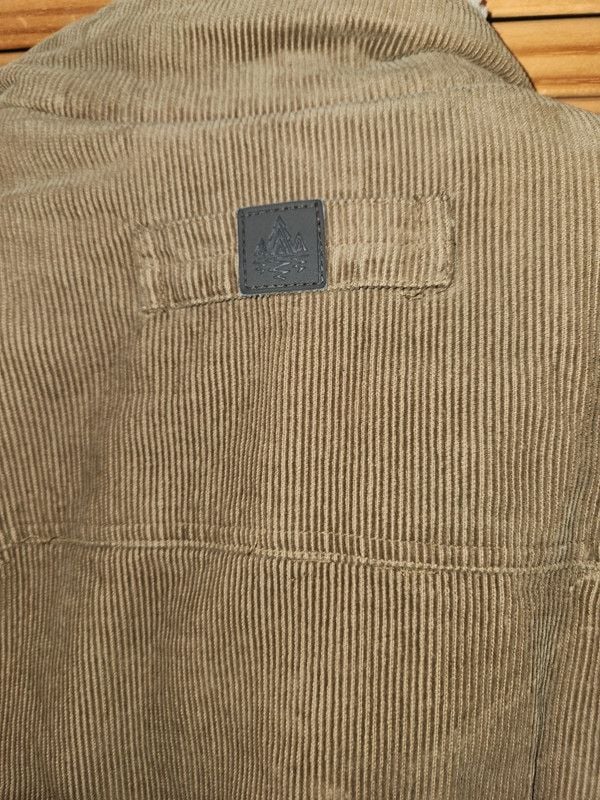 Y2k Rainforest Men's Cognac Brown Corduroy Sherpa-Lined Trucker Jacket - Size Medium 13