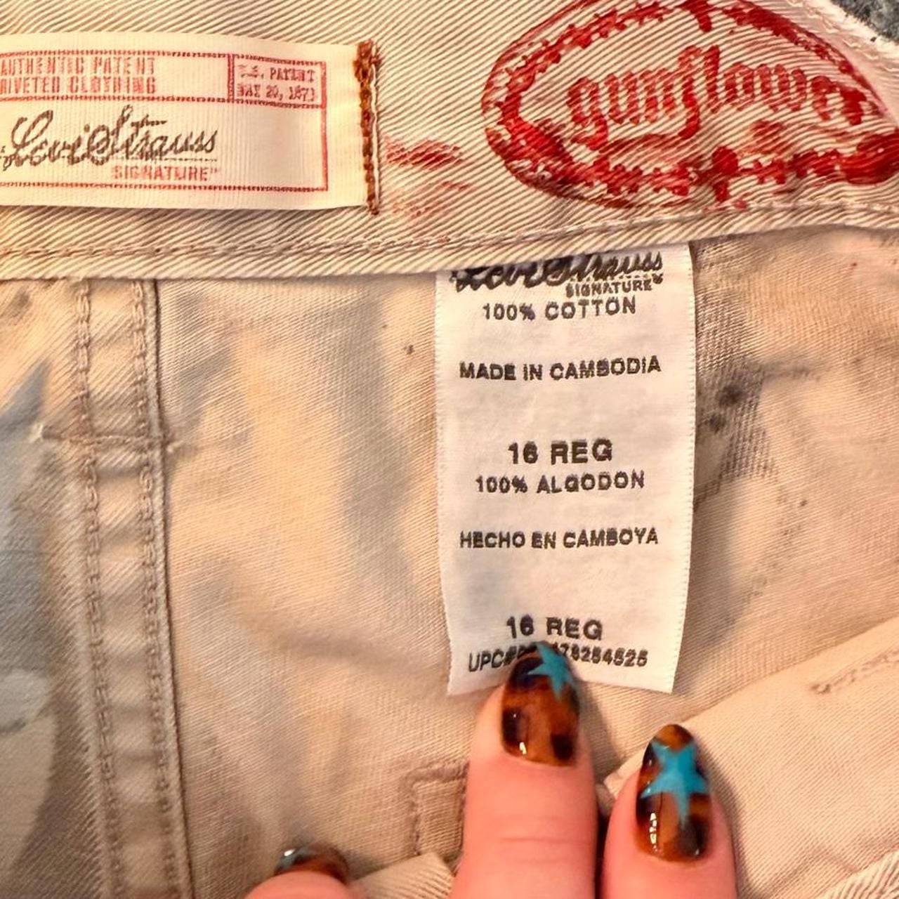 Levi Strauss Signature Custom Punk Cargo Shorts Size 16 Regular 6