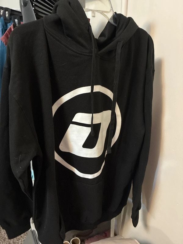 Observance black logo hoodie sweatshirt men’s large new wo tags 2