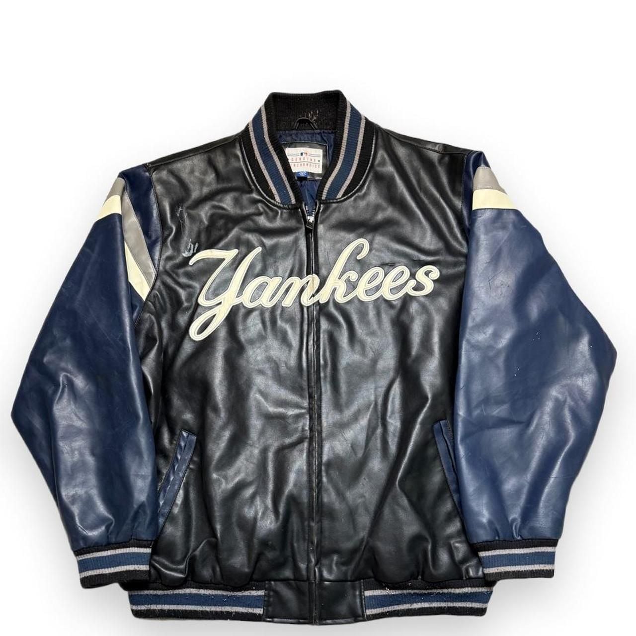Genuine Merchandise New York Yankees Leather Jacket XL Black MLB 2