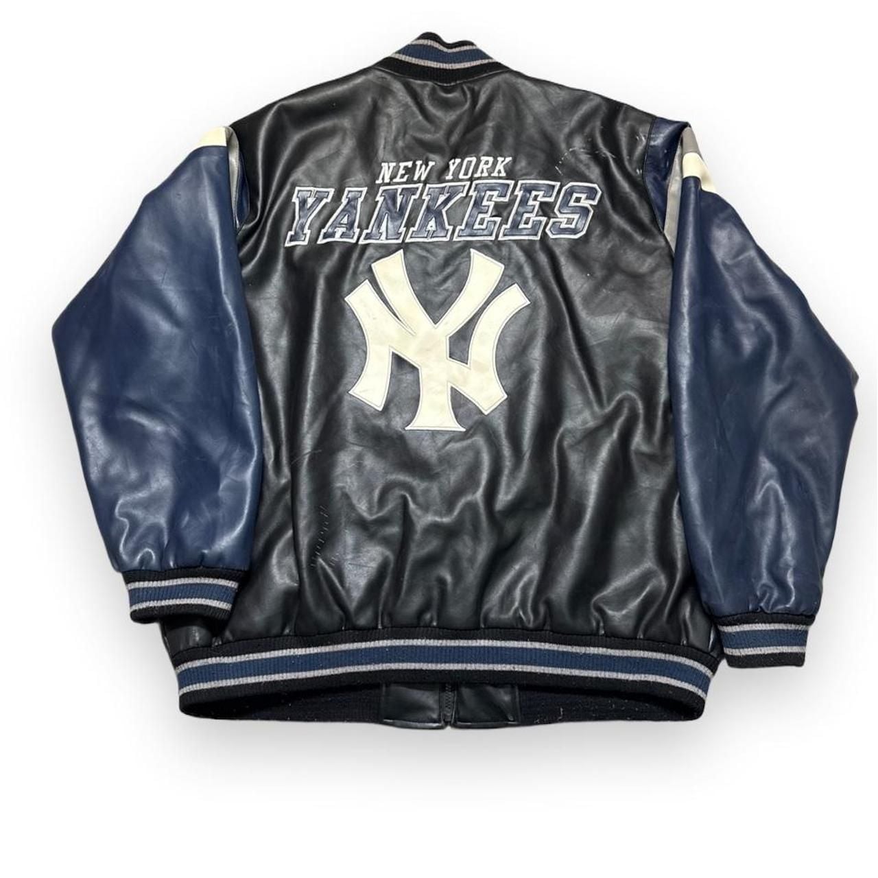 Genuine Merchandise New York Yankees Leather Jacket XL Black MLB 7
