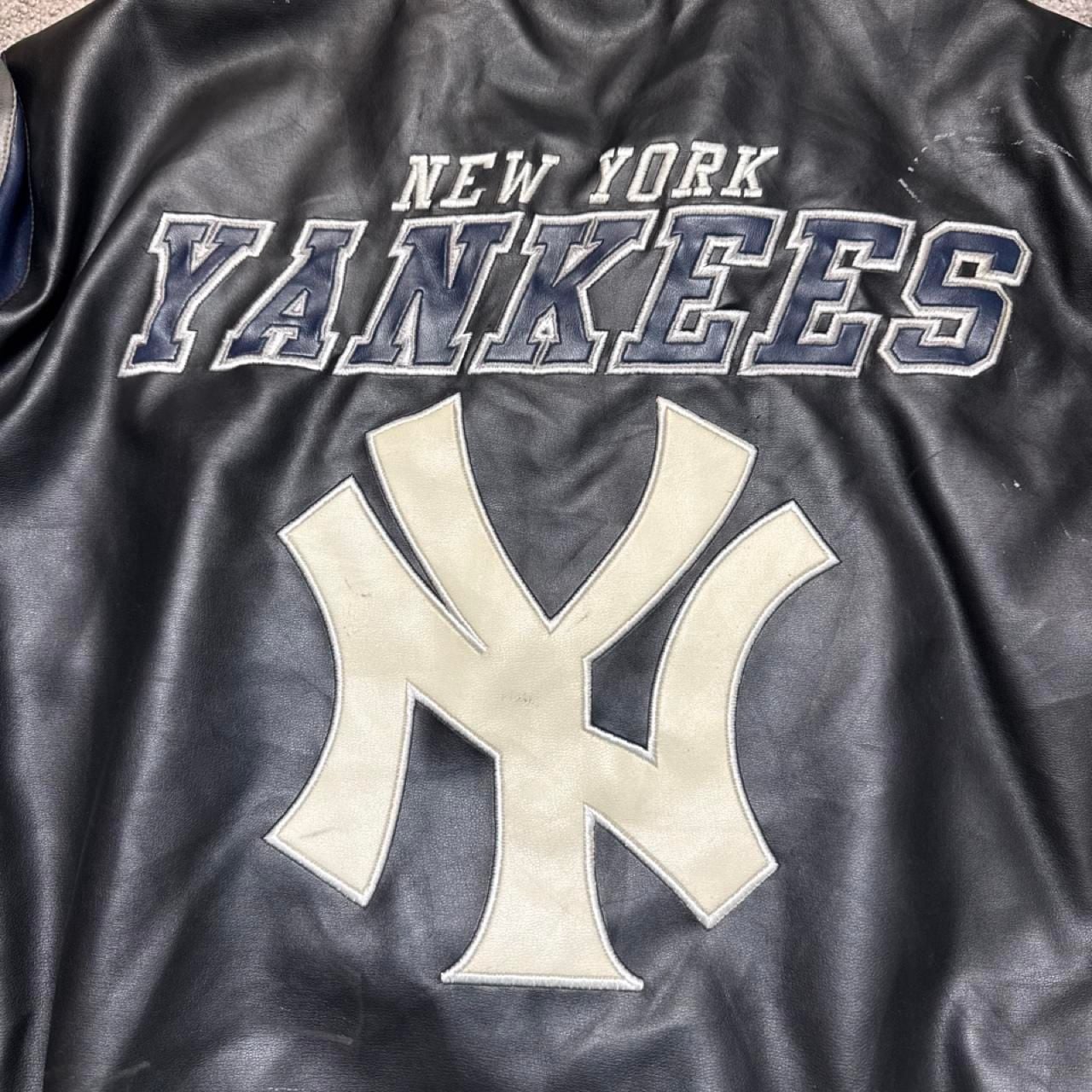 Genuine Merchandise New York Yankees Leather Jacket XL Black MLB 8