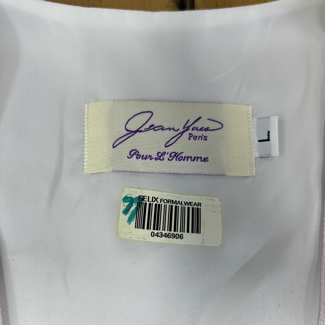 Jean-Yves Paris Pour L'Homme Pink Striped Tuxedo Vest Size L 4