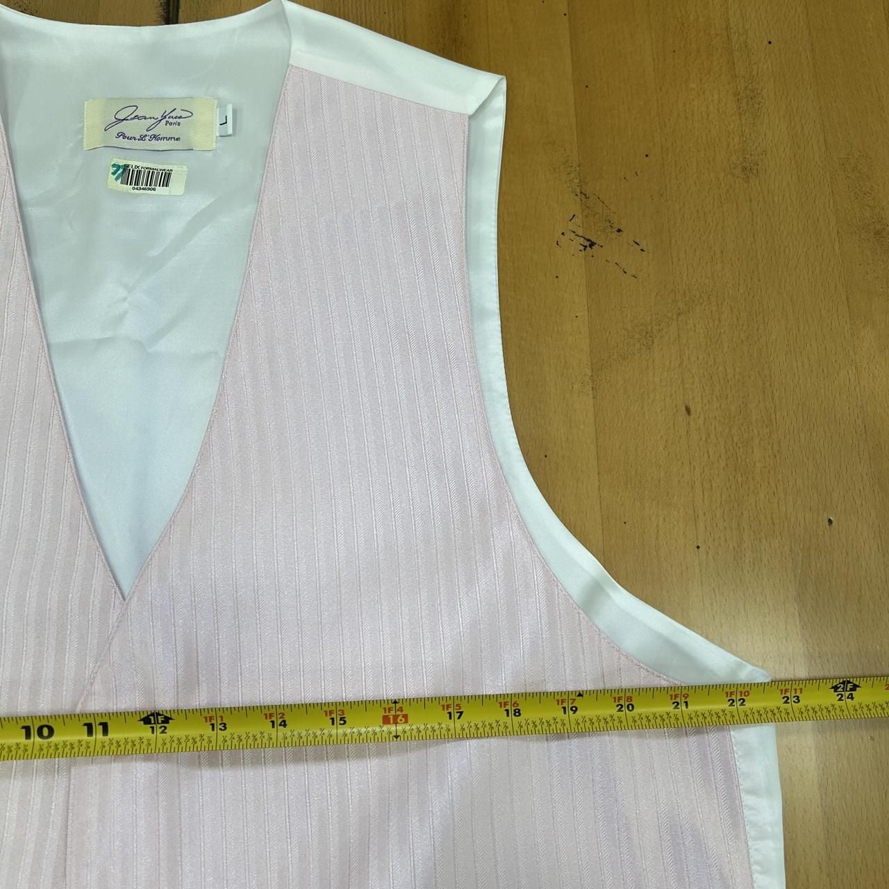 Jean-Yves Paris Pour L'Homme Pink Striped Tuxedo Vest Size L 6
