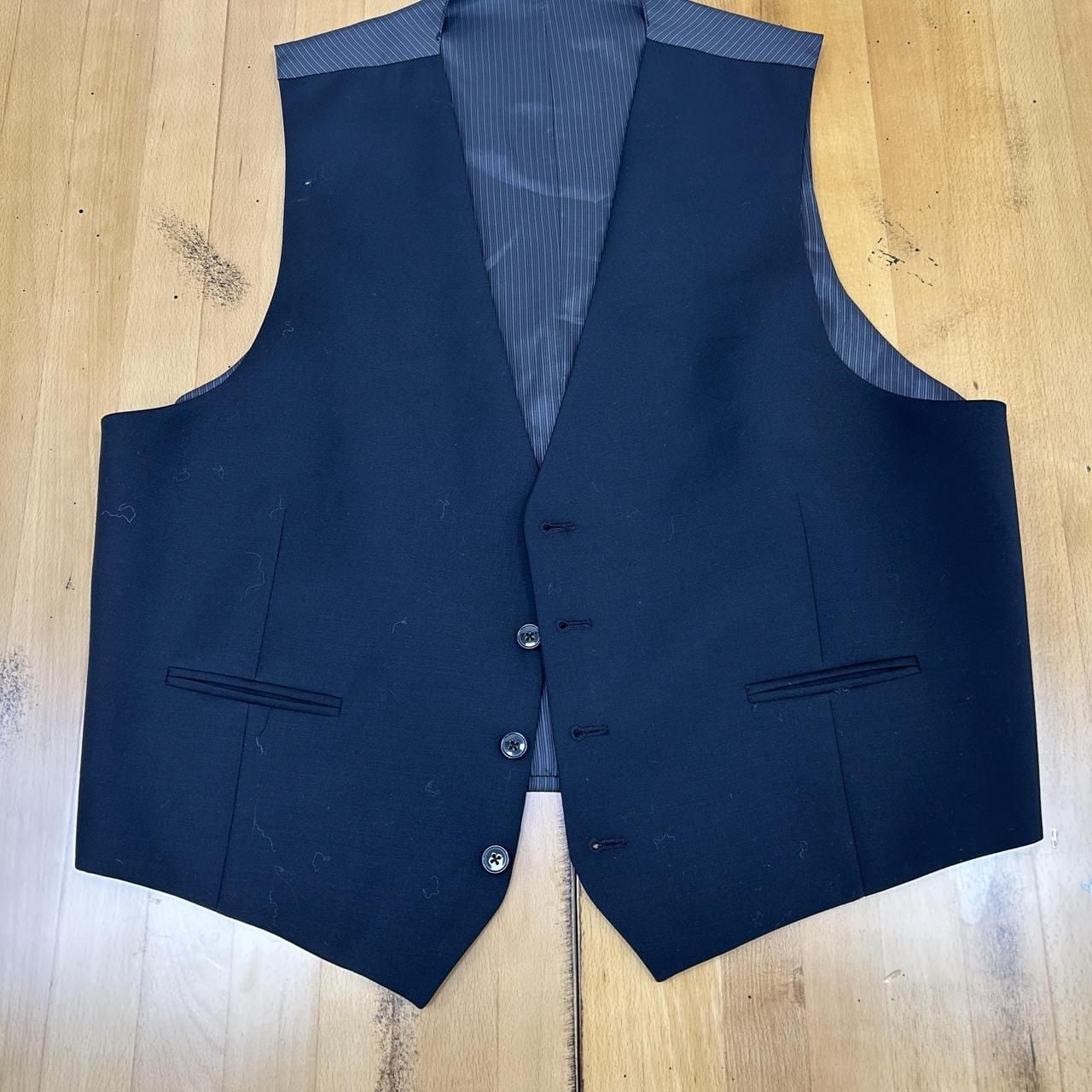 Unbranded Tuxedo Vest Black 4-Button Formalwear 3