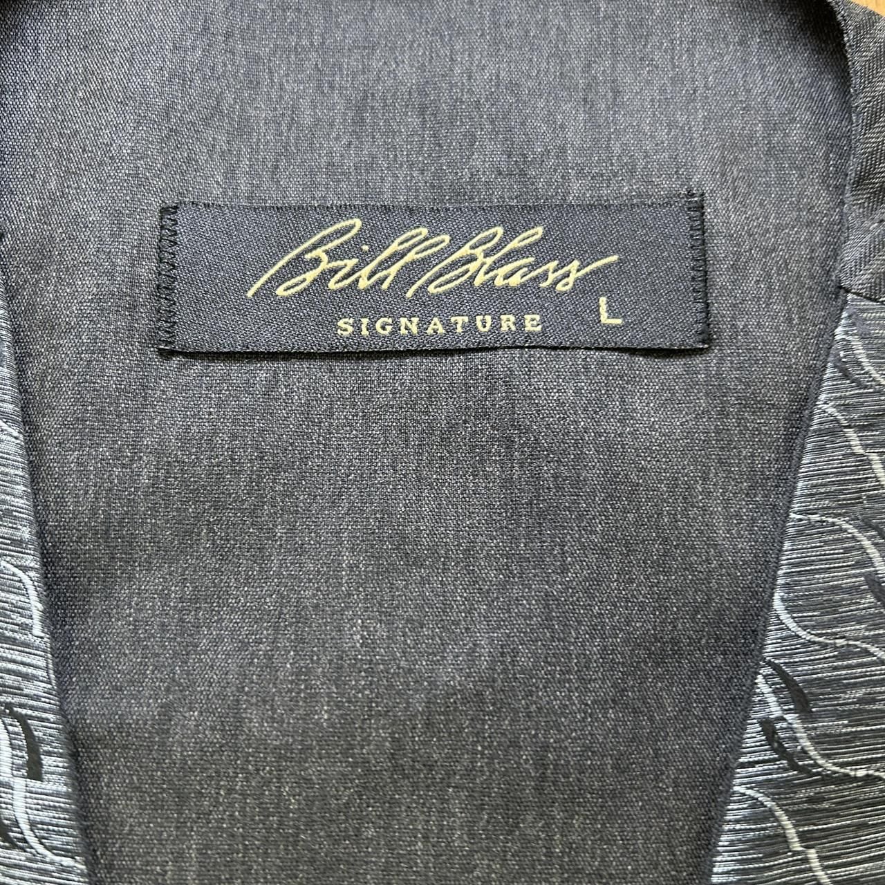 Bill Blass Signature Wavy Tuxedo Vest Size L Dark Gray Black Formal 6