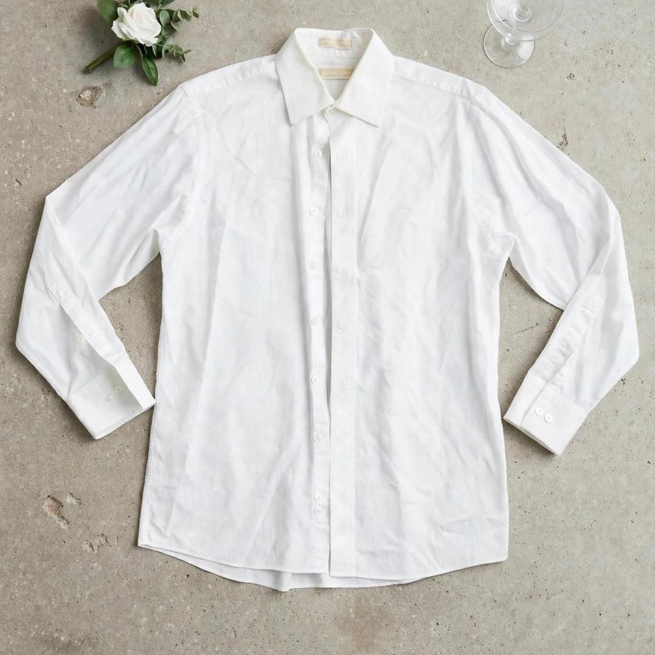 Michael Kors White Long Sleeve Button Up Shirt 2