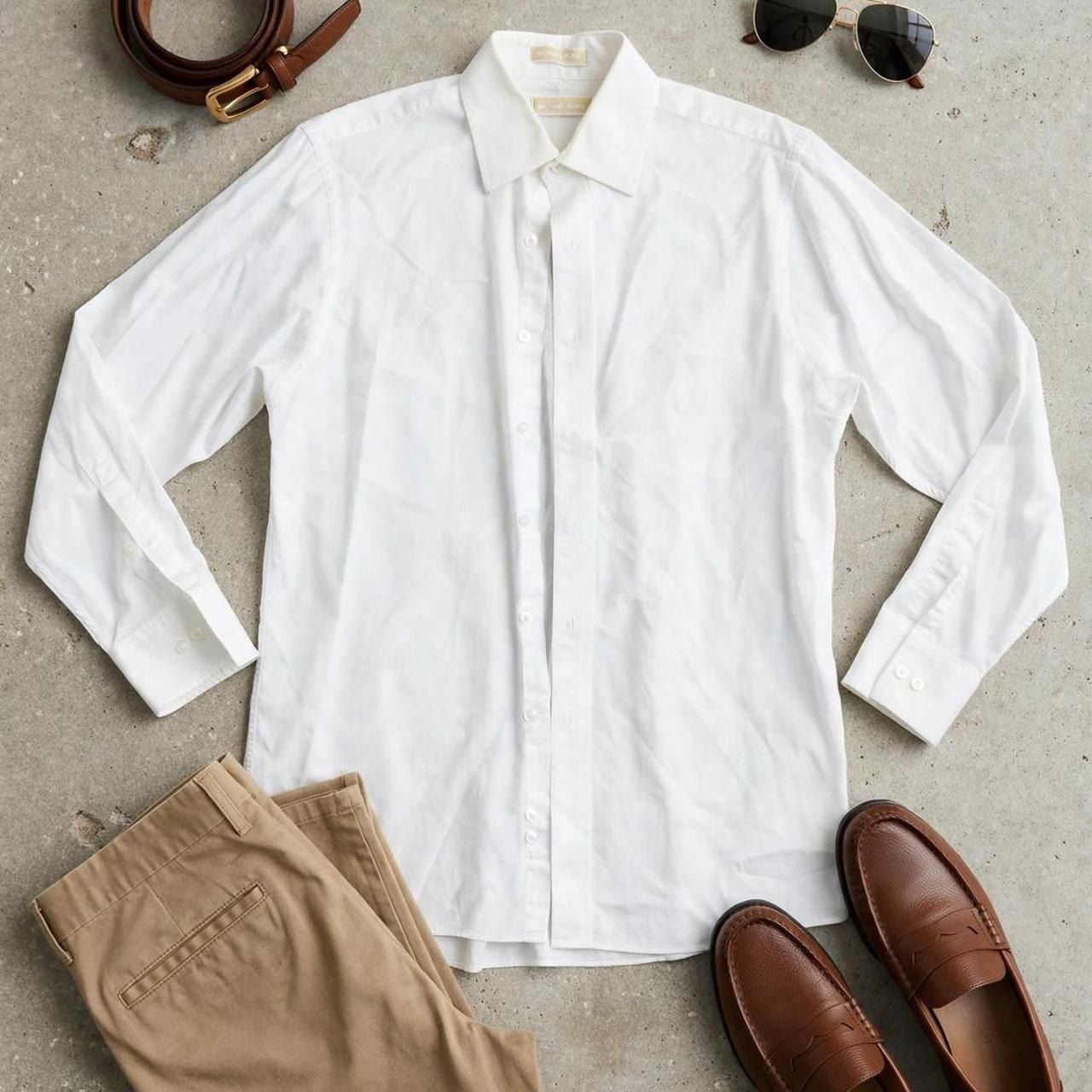 Michael Kors White Long Sleeve Button Up Shirt 3