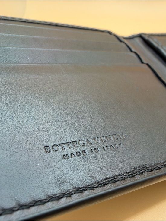Bottega Veneta Black Intrecciato Woven Leather Bifold Wallet 8