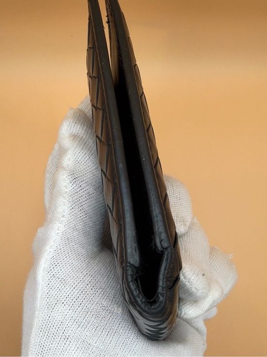 Bottega Veneta Black Intrecciato Woven Leather Bifold Wallet 14