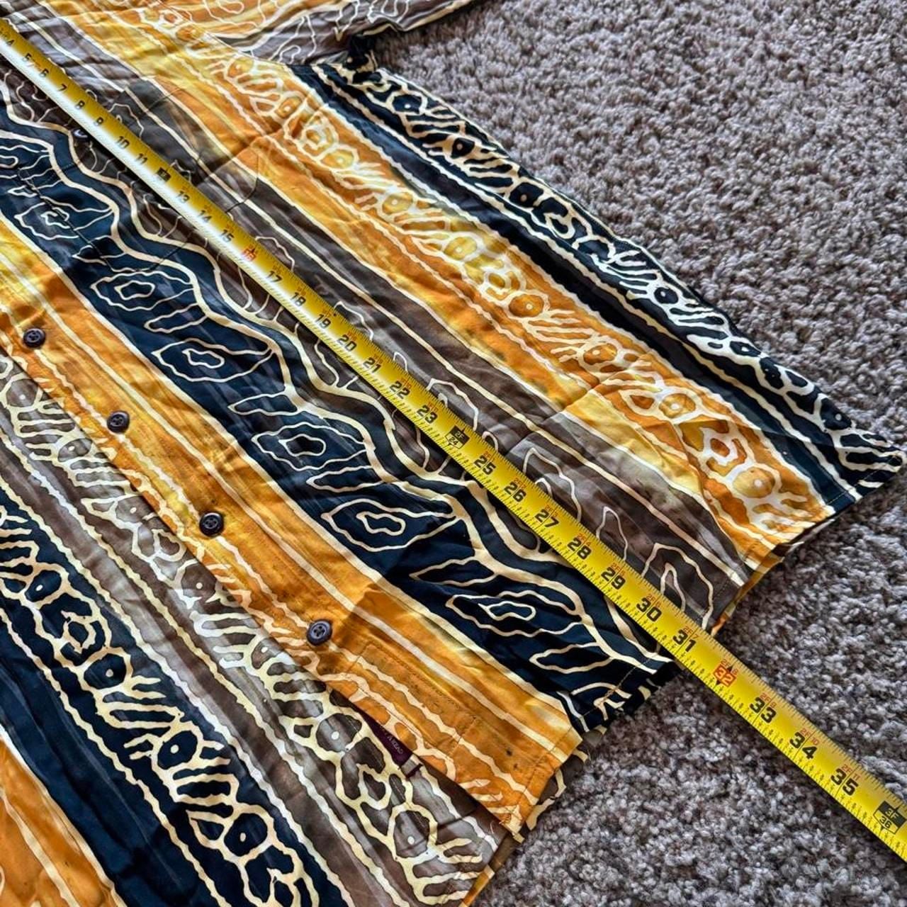 The Territory Ahead Shirt Size XXL Yellow Black Wave Print Rayon 5