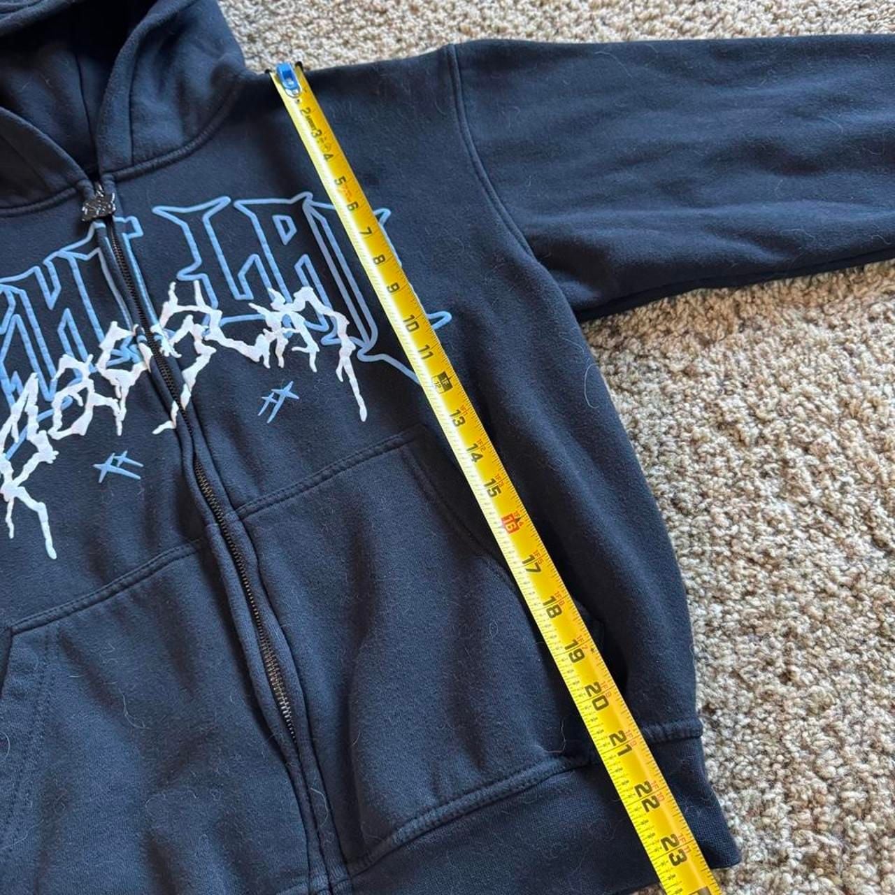 PacSun x NL25h+ Night Lab Zip Up Hoodie Size S Black Graphic 8