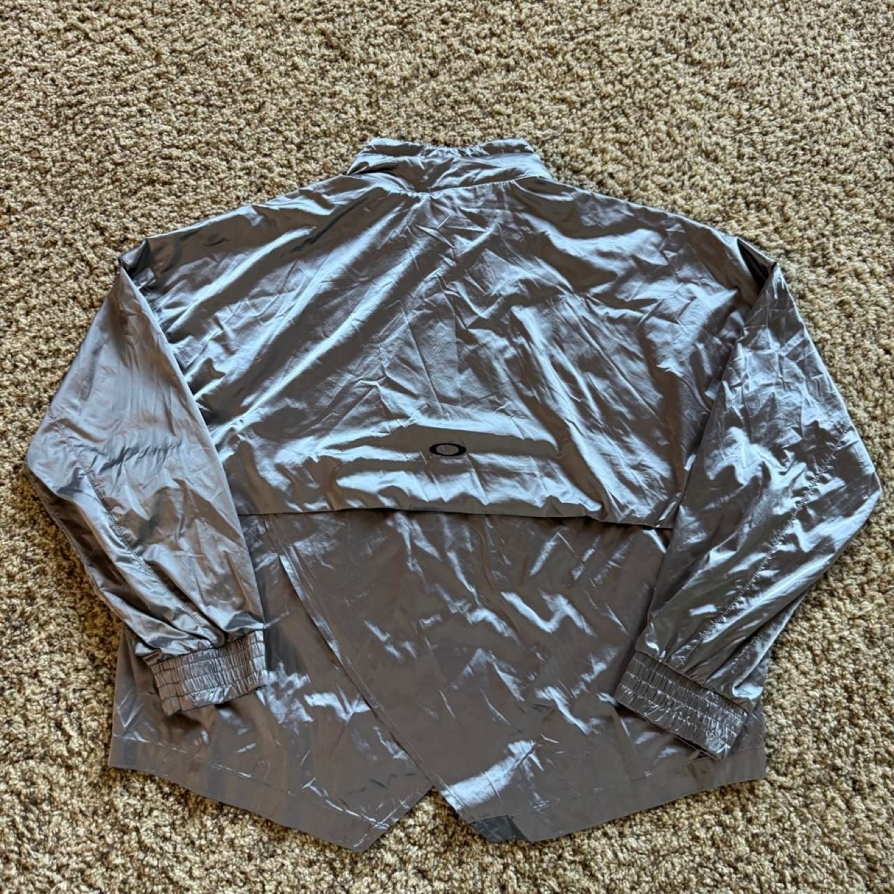 Oakley Silver Windbreaker Jacket US/EU L JPN XL 2