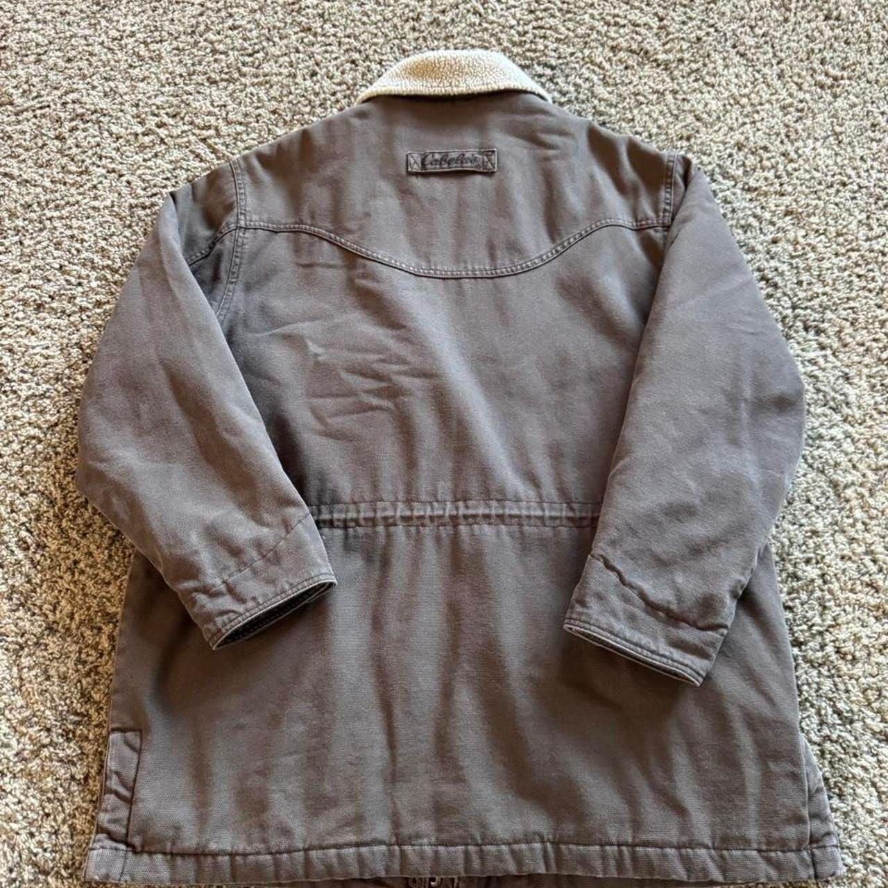 Cabela's Sherpa Lined Canvas Jacket XL Reg Brown Hunting Utility Coat 3