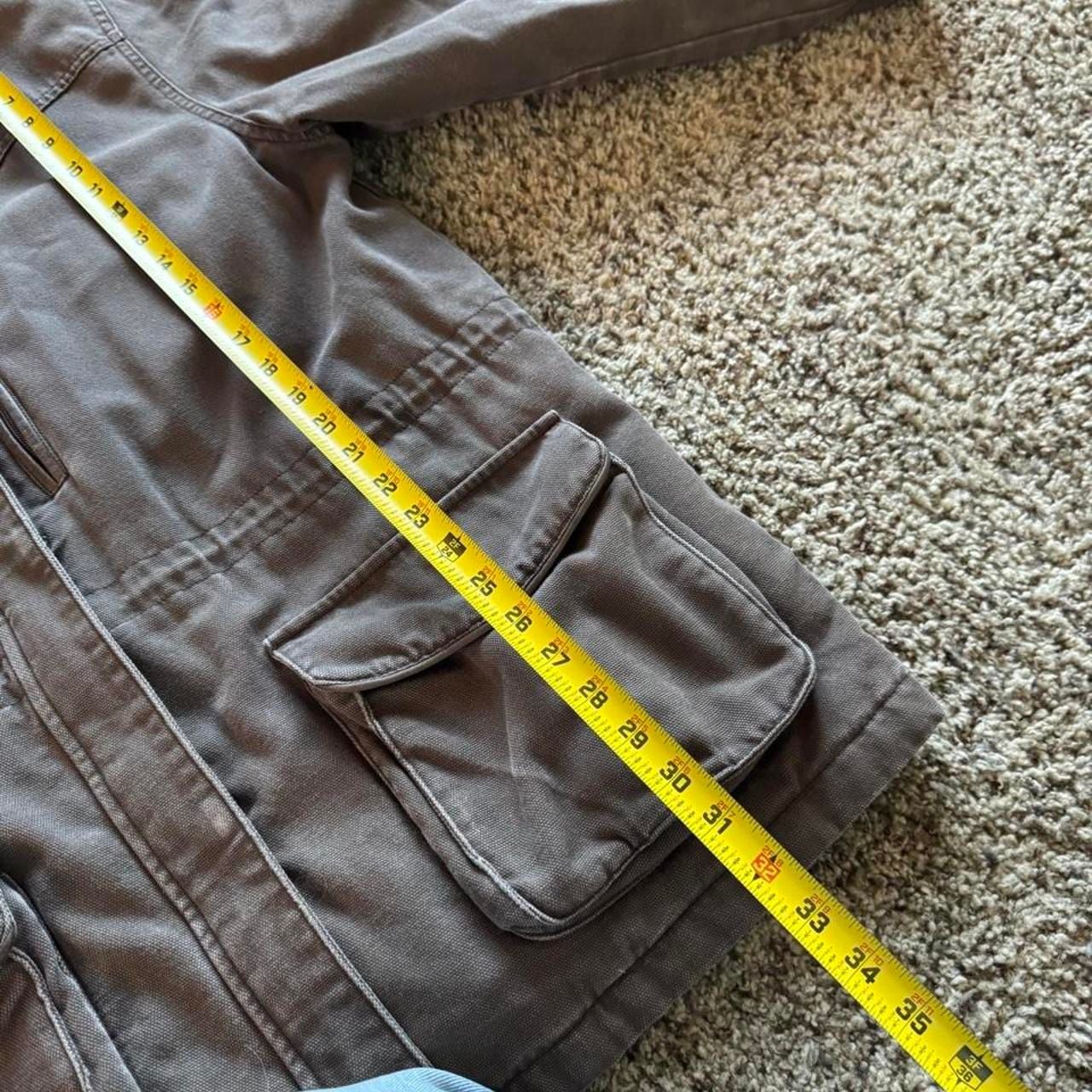 Cabela's Sherpa Lined Canvas Jacket XL Reg Brown Hunting Utility Coat 6