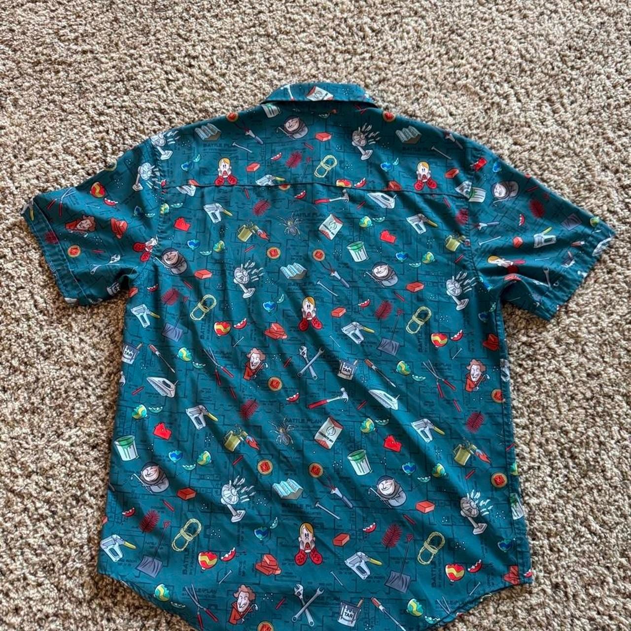 RSVLTS Home Alone Button Up Shirt Medium Green Battle Plan 3