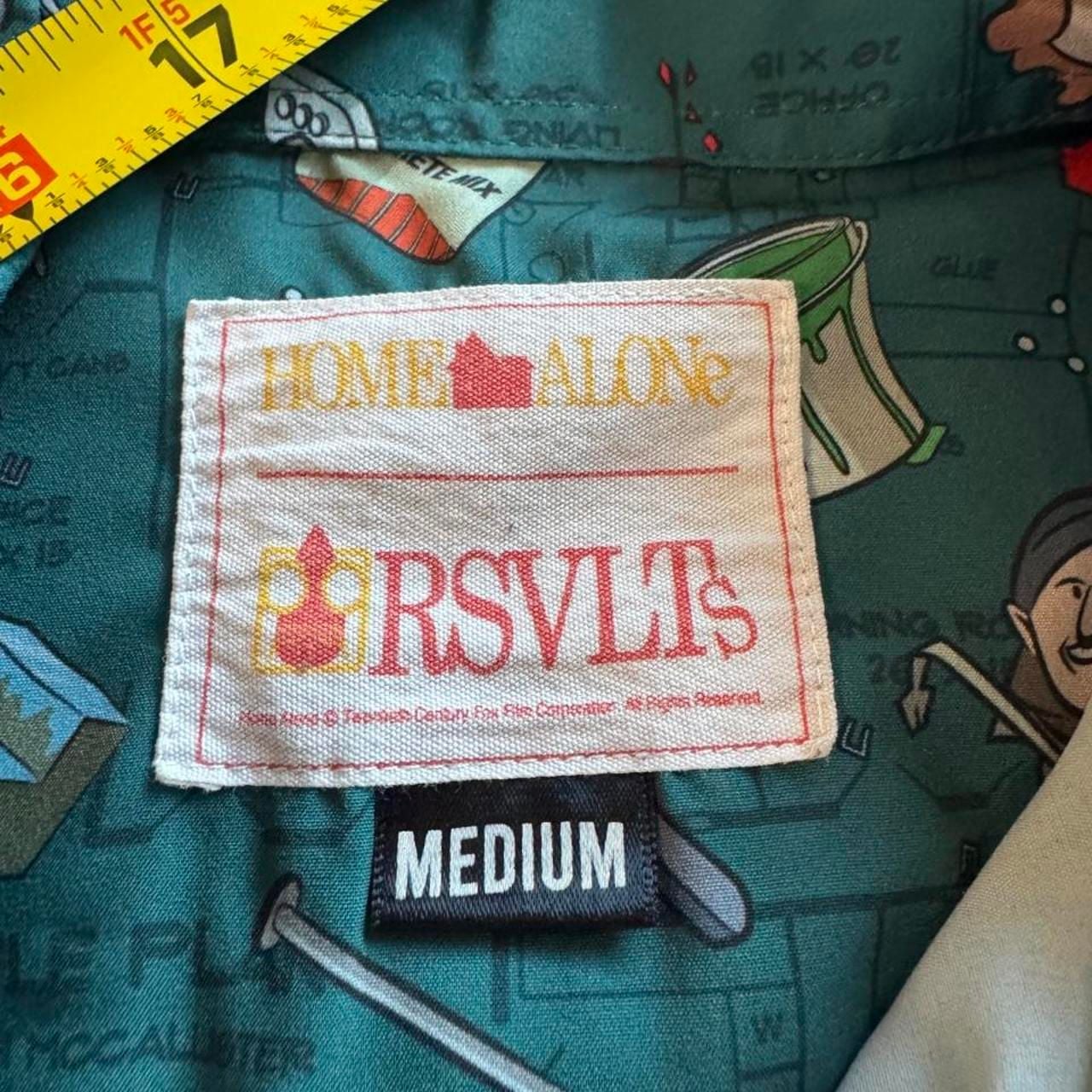 RSVLTS Home Alone Button Up Shirt Medium Green Battle Plan 4