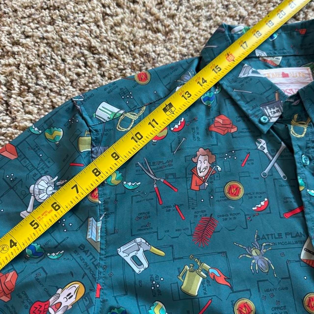 RSVLTS Home Alone Button Up Shirt Medium Green Battle Plan 7