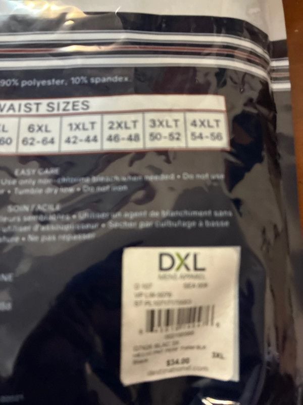 Men’s DXL new 3 xl harbor bay thermal pants base layer black 4