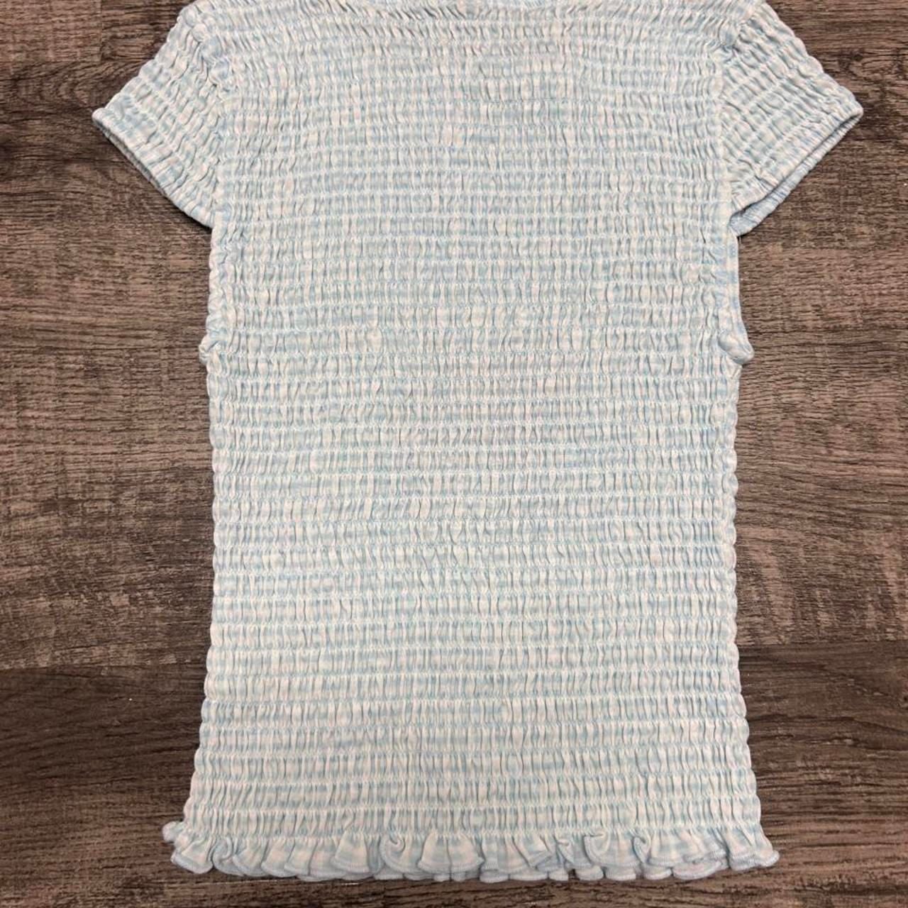 Wild Fable Fresh Berries Smocked Top Size S Blue Gingham 5