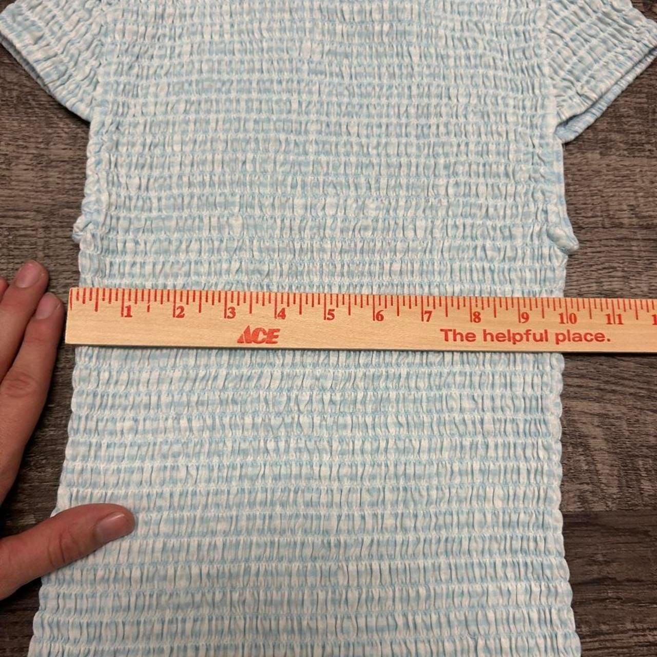 Wild Fable Fresh Berries Smocked Top Size S Blue Gingham 6