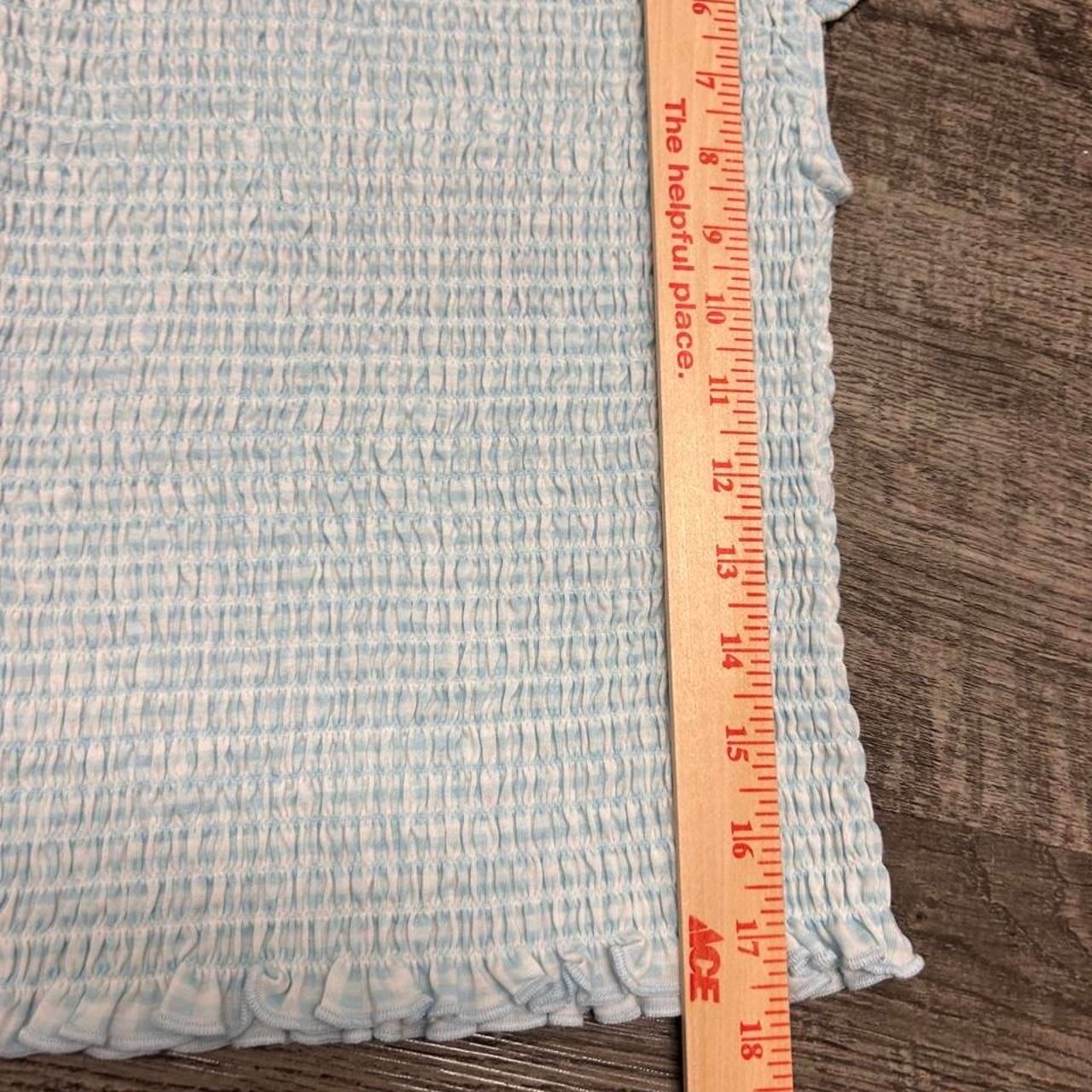Wild Fable Fresh Berries Smocked Top Size S Blue Gingham 7
