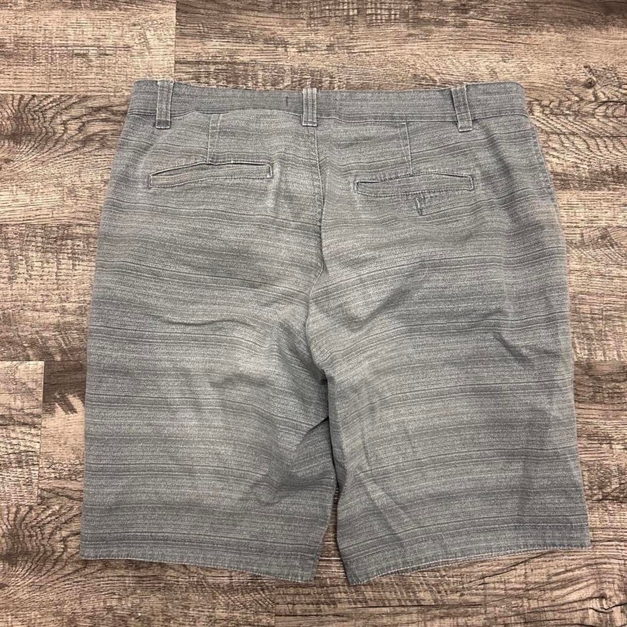 Company 81 Gray Striped Shorts Size 34 Floral Waistband 3