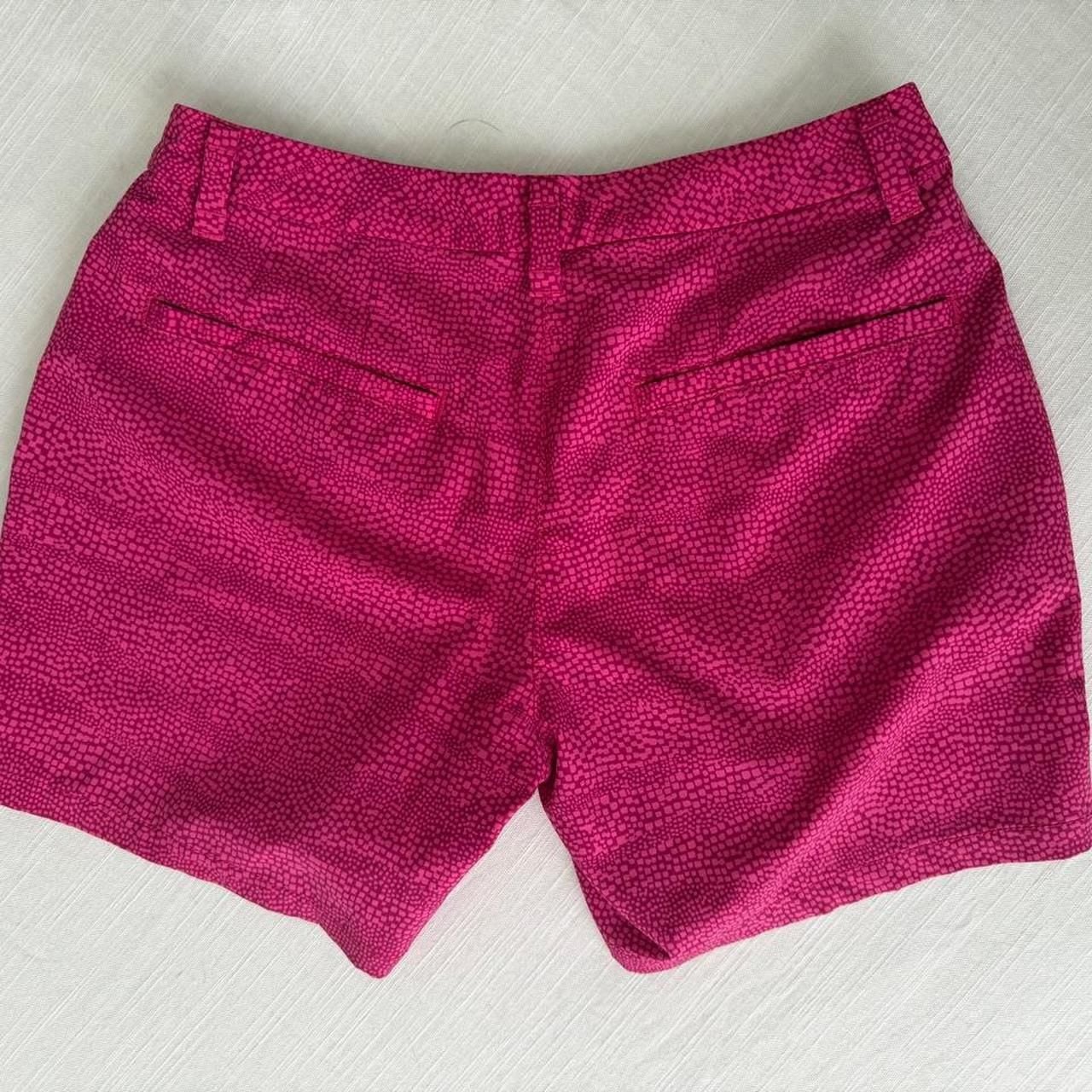 Nike Golf Dri-FIT Shorts Size 0 Pink Micro Print Athletic 3