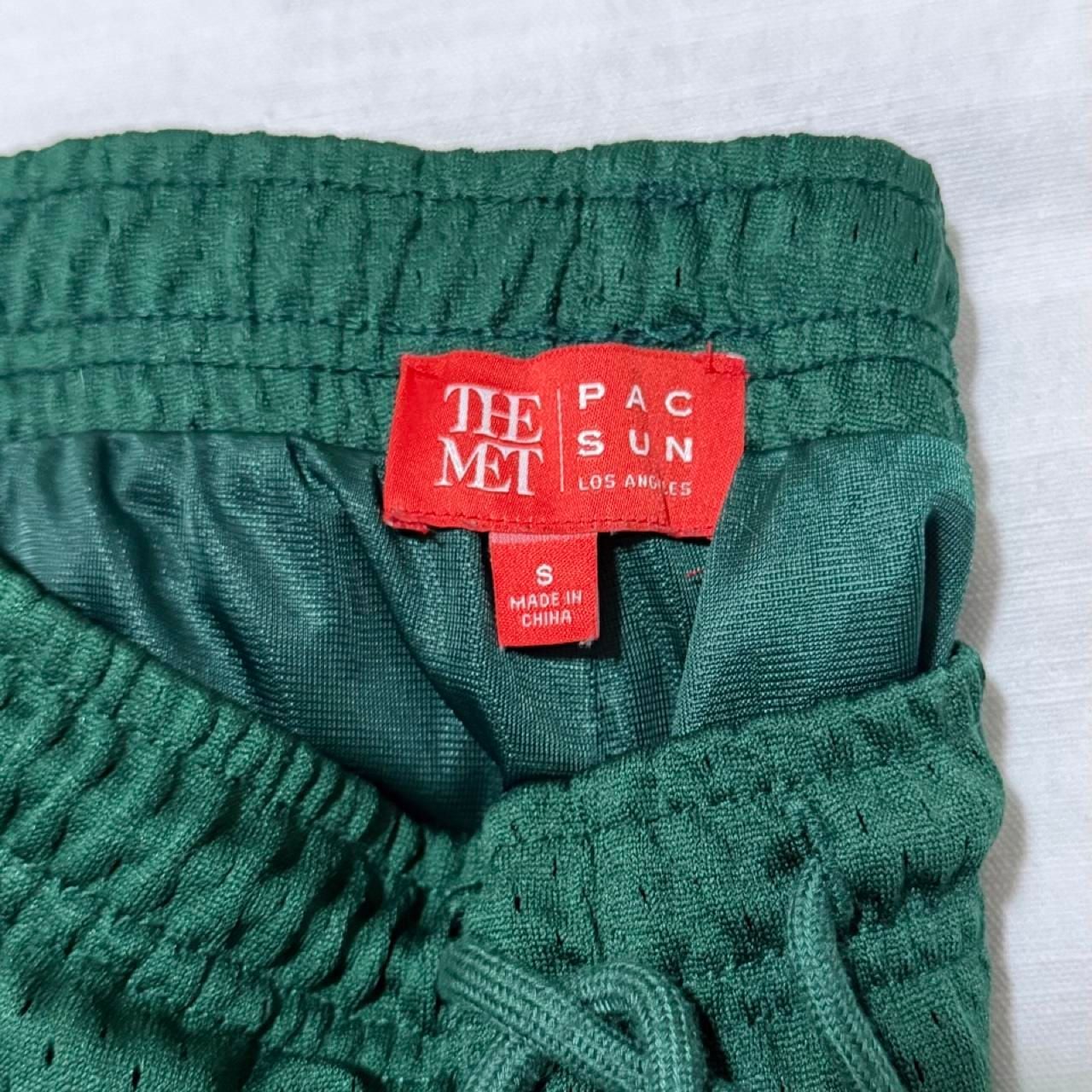 PacSun The Met New York Mesh Shorts Size S Green 4