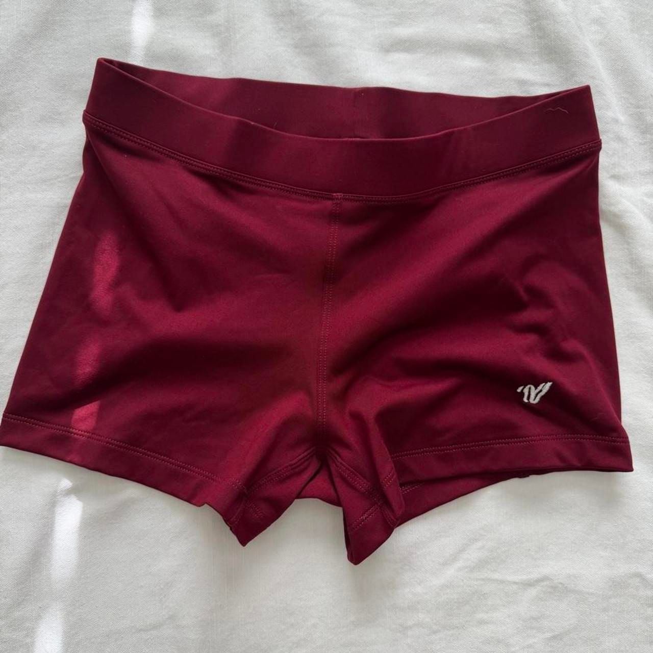 Varsity Spirit Cheer Shorts Size L Burgundy Athletic 3