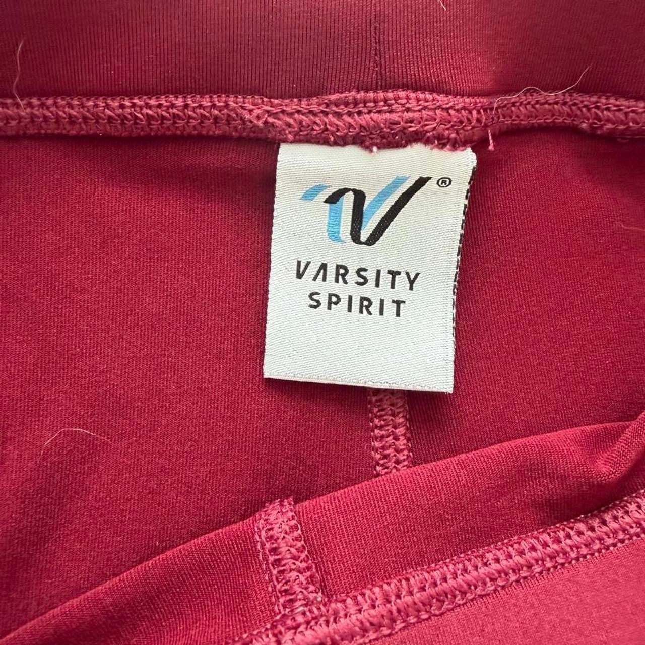 Varsity Spirit Cheer Shorts Size L Burgundy Athletic 4