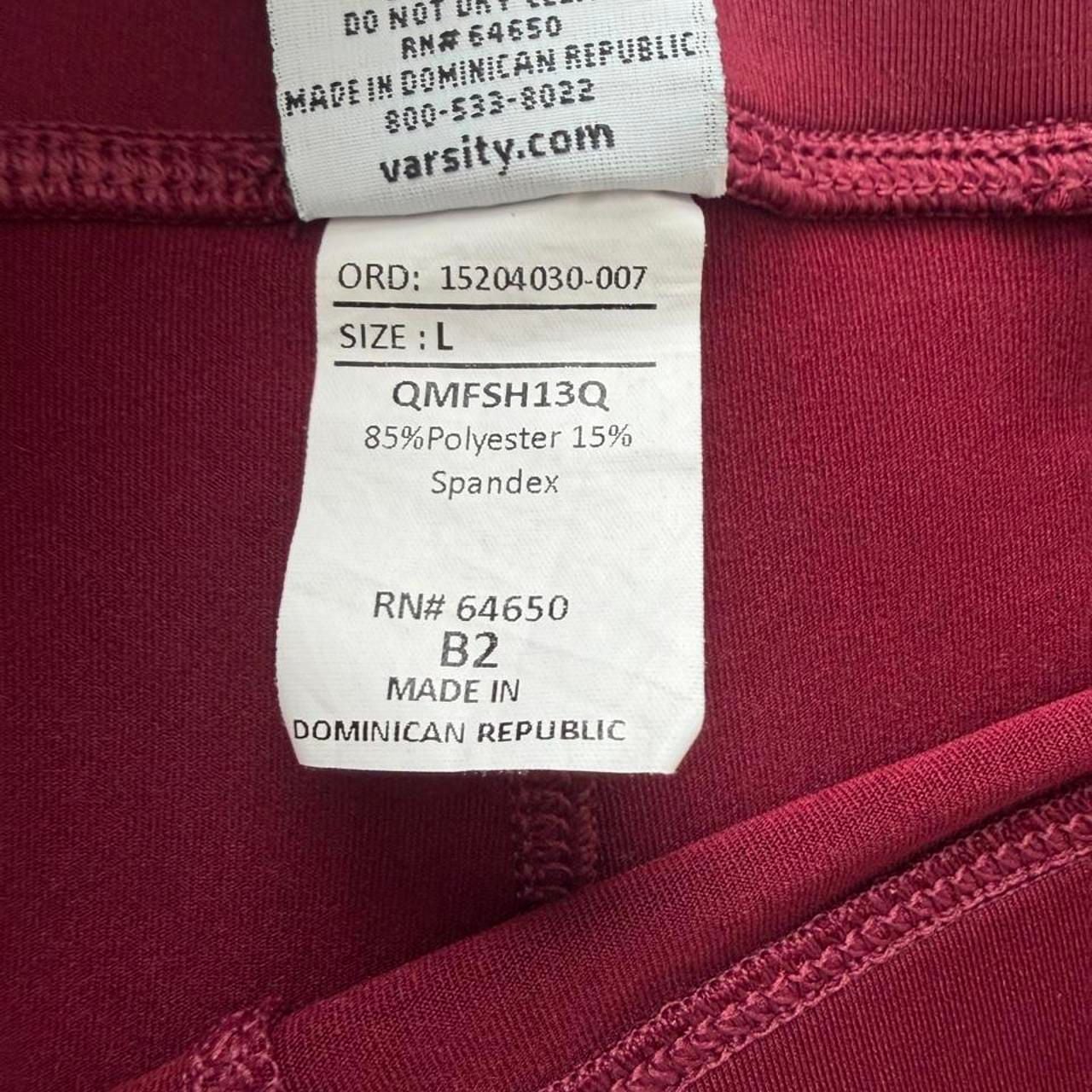 Varsity Spirit Cheer Shorts Size L Burgundy Athletic 6