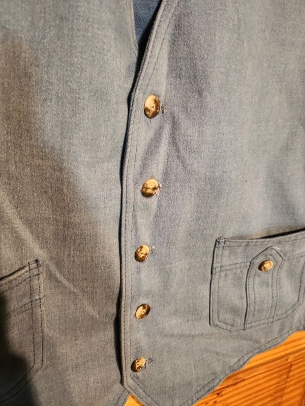 Vintage 1970s "Separate-Lees by Lee" Blue Denim Tailored Vest 4