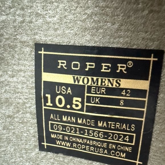 Roper Riley Women’s Cowboy Boots 10.5 Tan Snip Toe NWT 09-21-1556-2024 9