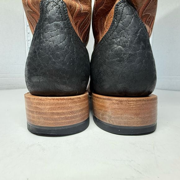 Capitan Men's Elephant Print Western Boots Black / Tan – Size 11.5 D (CMB 6005) 5
