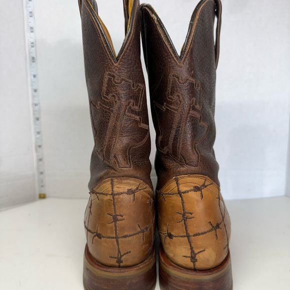 Tin Haul “Don't Fence Me In" 14-020-0007-0081 Western Boots Size 8.5 D 6