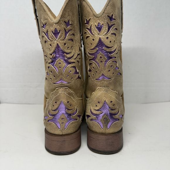 Roper Girls Lola Western Boots Square Toe 09-018-1903-2132 Size 11 5