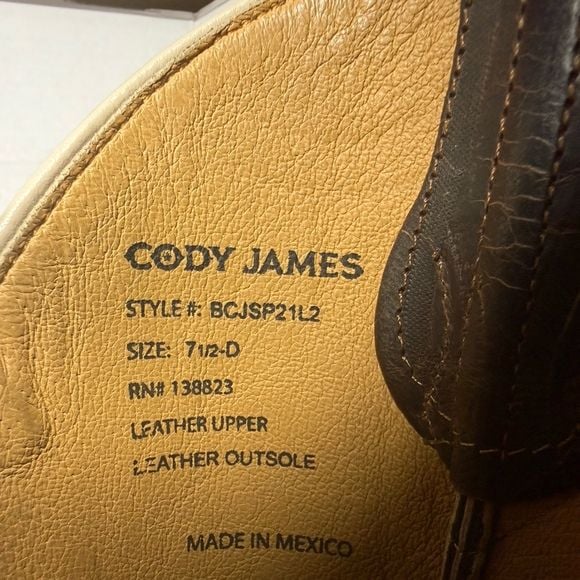 Cody James Willow Western Boots Dark Brown Square Toe 7.5 D BCJSP21L2 12