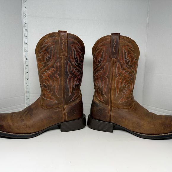 Ariat Mens Sport Herdsman Powder Brown Leather Boots 10018702 Size 10.5 D 4