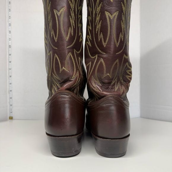 Vintage Justin Men's Brown Leather Western Cowboy Boots Size 10 D Style 5404 5