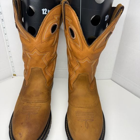 Rocky Men's Branson Saddle Roper Waterproof Western Boots Size 14 W P22715 2