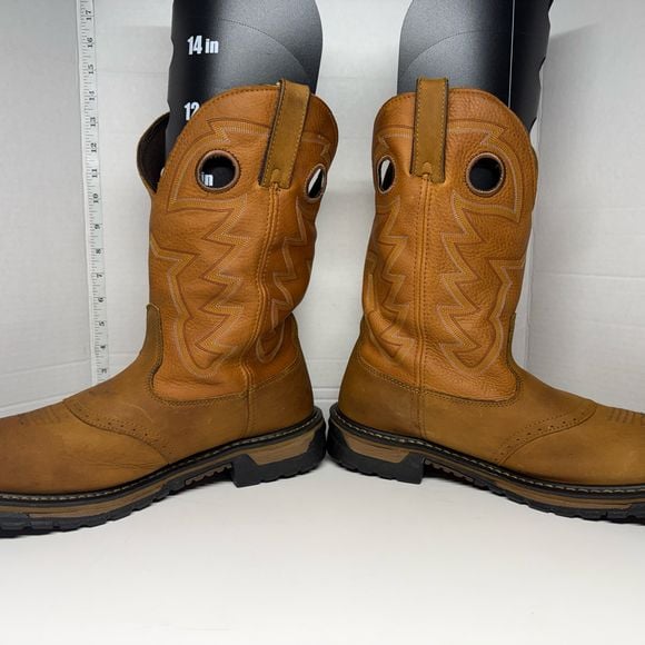 Rocky Men's Branson Saddle Roper Waterproof Western Boots Size 14 W P22715 3