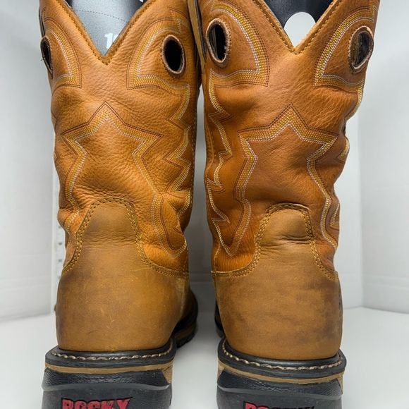 Rocky Men's Branson Saddle Roper Waterproof Western Boots Size 14 W P22715 5