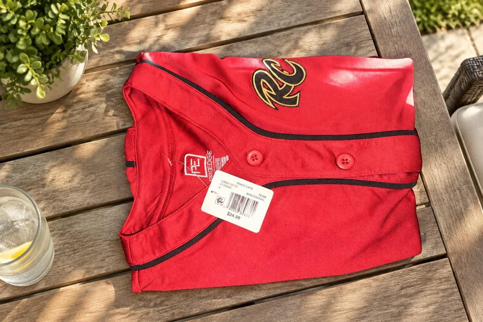 Sacramento River Cats Boys Baseball Jersey Burgundy Button Down L (10/12) 4