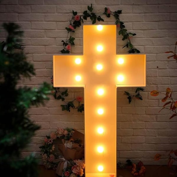 cross light up balloon frame
